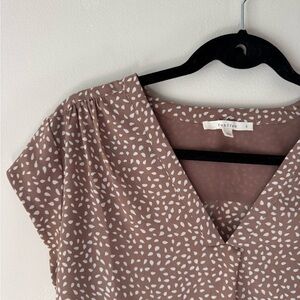Fun2Fun Women's Brown Patterned Blouse